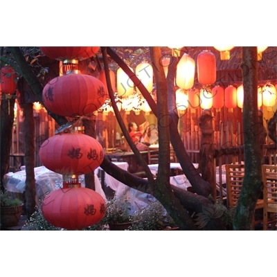 Red Lanterns in the Old City in Lijiang