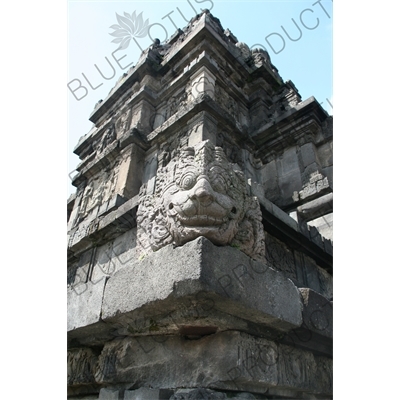 Relief Carving on a Building at Prambanan Temple Compound near Yogyakarta