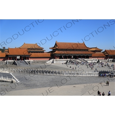 Gate of Supreme Harmony (Taihe Men) and the Inner Golden Water Bridge (Nei Jinshui Qiao) in the Forbidden City in Beijing