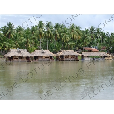 Houses on a Bank of the Mekong River