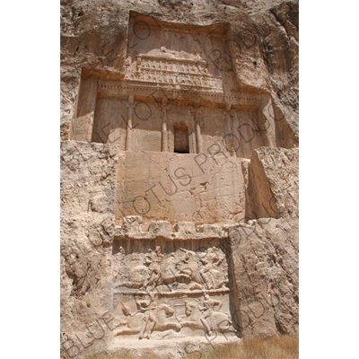 Tomb of Darius the Great and Equestrian Relief of Bahram II in Combat at Naqsh-e Rustam