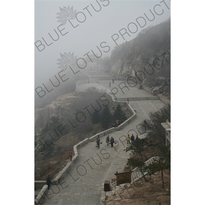 Porters Carrying Loads at the Summit of Mount Tai (Tai Shan) in Shandong Province