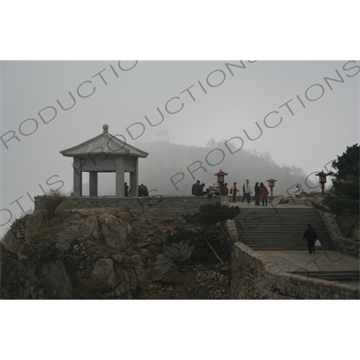 Buildings at the Top of Mount Tai (Tai Shan) in Shandong Province