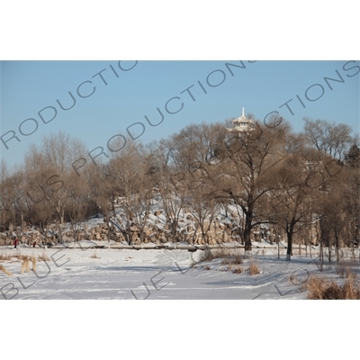 Pavilion on a Hill in the Sun Island Scenic Area (Taiyang Dao) in Harbin