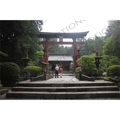 Torii at Fujiyoshida Sengen Shrine in Fujiyoshida