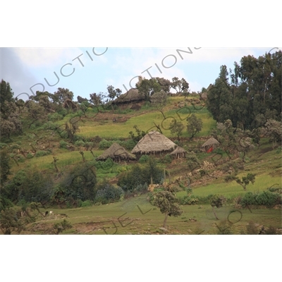 Small Village in Simien Mountains National Park