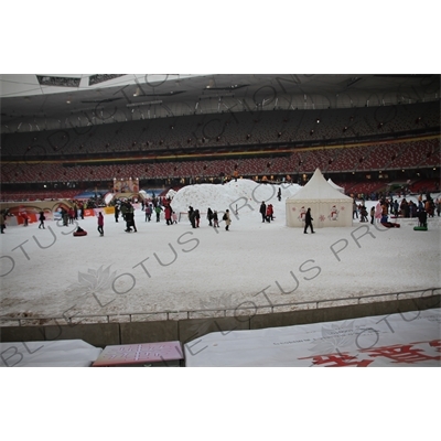 'Winter Show' in the Bird's Nest/National Stadium (Niaochao/Guojia Tiyuchang) in the Olympic Park in Beijing