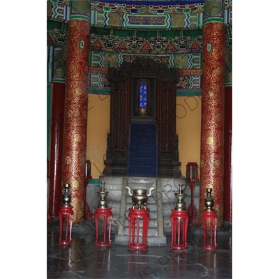 Imperial Vault of Heaven (Huang Qiong Yu) in the Temple of Heaven (Tiantan) in Beijing