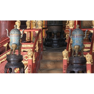 Incense Burner/Censer in the Hall of Preserving Harmony (Baohe Dian) in the Forbidden City in Beijing