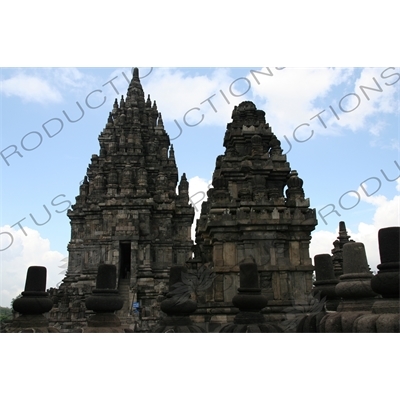 Buildings at Prambanan Temple Compound near Yogyakarta