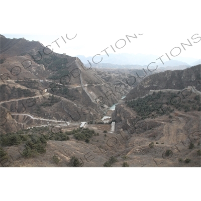 End of the Jinshanling Section of the Great Wall of China and the Beginning of the Simatai Section