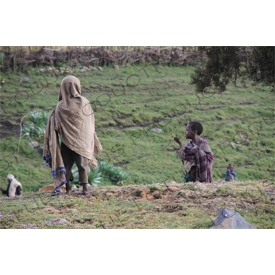 Small Village in Simien Mountains National Park