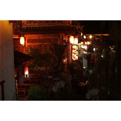 Red Lanterns in the Old City in Lijiang