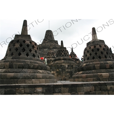 Stupas at Borobudur