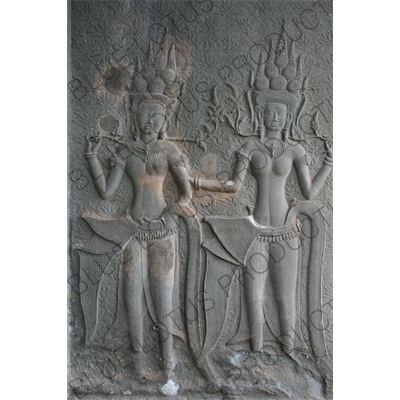 Devata Sculptural Relief in Angkor