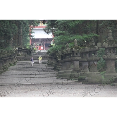 Entry Stairway to Fujiyoshida Sengen Shrine in Fujiyoshida