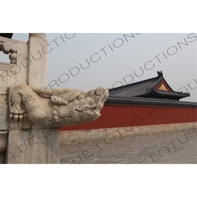 Dragon Head Water Spout in the Hall of Prayer for Good Harvests (Qi Nian Dian) Complex in the Temple of Heaven (Tiantan) in Beijing