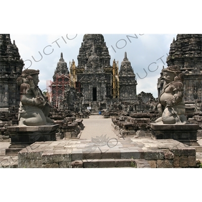 Buildings at Prambanan Temple Compound near Yogyakarta