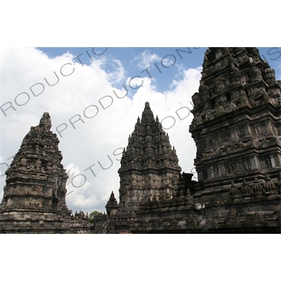 Buildings at Prambanan Temple Compound near Yogyakarta