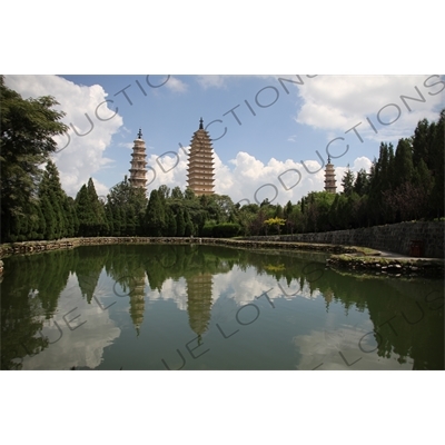 Three Pagodas of Chongsheng Temple (Chongsheng Si San Ta) near the Old City in Dali