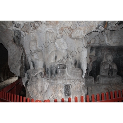 Buddhist Relief Carvings in Feilai Feng/Flying Peak Grottoes (Feilai Feng Shike) near West Lake (Xihu) in Hangzhou