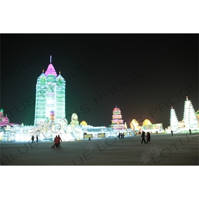 Ice Sculptures at the Harbin Ice and Snow Festival in Harbin