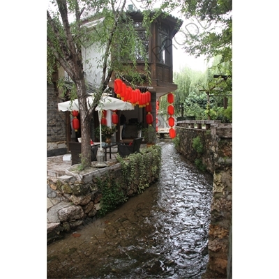 Small Stream Running through the Old City in Lijiang