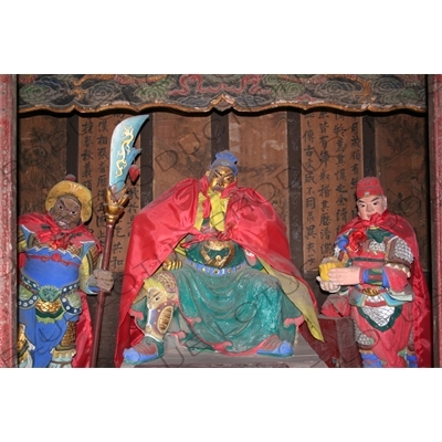 Wooden Carvings in the City God Temple in Pingyao