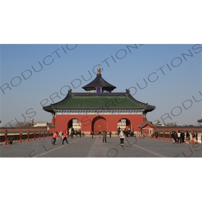 South Gate of the Hall of Prayer for Good Harvests (Qi Nian Dian) Complex in the Temple of Heaven (Tiantan) in Beijing