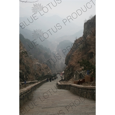 Stairway Leading to the Summit of Mount Tai (Tai Shan) in Shandong Province