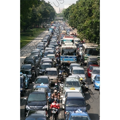 Traffic Jam in Jakarta