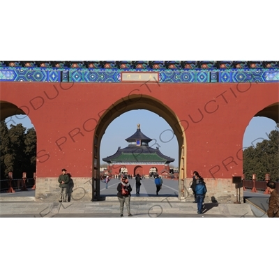 South Gate of the Hall of Prayer for Good Harvests (Qi Nian Dian) Complex in the Temple of Heaven (Tiantan) in Beijing