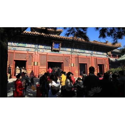 Hall of the Wheel of the Law (Falun Dian) in the Lama Temple in Beijing