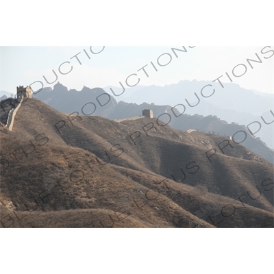 Large Arc Roof Building/Tower (Dahu Dinglou) and Nianzigou Building/Tower (Nianzigou Lou) on the Jinshanling Section of the Great Wall of China