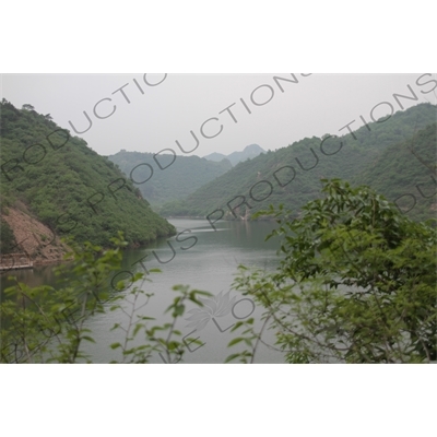 Reservoir at the Huanghua Cheng Section of the Great Wall of China (Wanli Changcheng) near Beijing