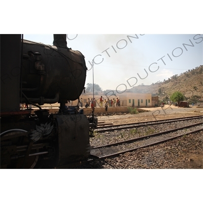 Children Playing at a Station along the Asmara to Massawa Railway Line