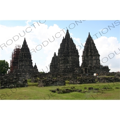 Buildings at Prambanan Temple Compound near Yogyakarta