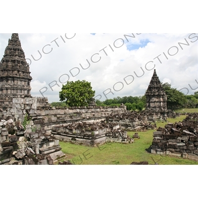 Buildings at Prambanan Temple Compound near Yogyakarta