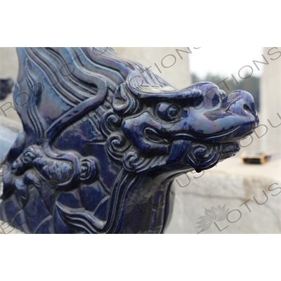 Glazed Dragon Wall Decoration in the Circular Mound Altar (Yuanqiu Tan) compound in the Temple of Heaven (Tiantan) in Beijing