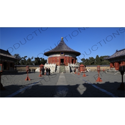 Imperial Vault of Heaven (Huang Qiong Yu) and Echo Wall (Hui Yin Bi) in the Temple of Heaven (Tiantan) in Beijing