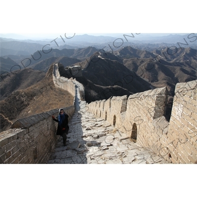 General Building/Tower (Jiangjun Lou) in the Foreground on the Jinshanling Section of the Great Wall of China