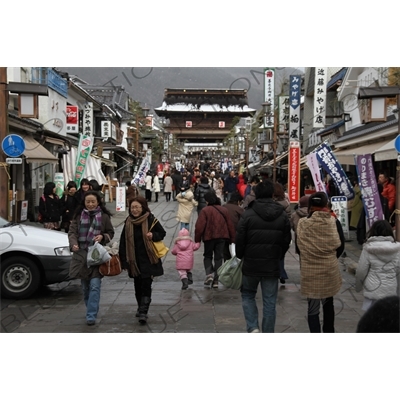 Nakamise Temple Approach of Zenko-ji in Nagano