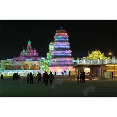 Ice Sculptures at the Harbin Ice and Snow Festival in Harbin