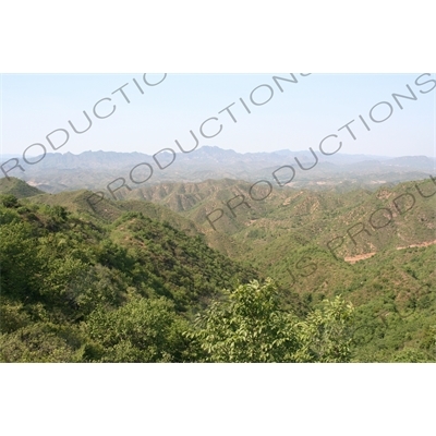 Hills Surrounding the Jinshanling Section of the Great Wall of China