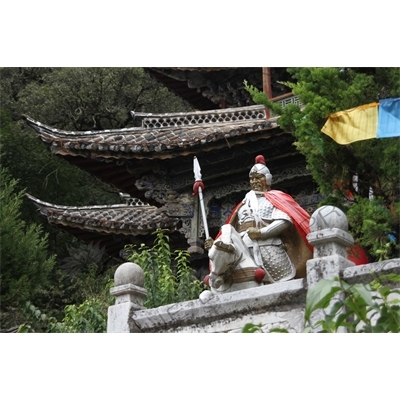 Dragon God Temple (Longshen Ci) next to the Black Dragon Pool (Heilongtan) in Jade Spring Park (Yu Quan Gongyuan) near the Old City of Lijiang