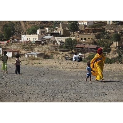 People Walking along the Tracks of the Asmara to Massawa Railway Line