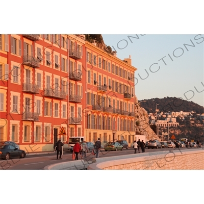 House on the Boulevard along the Seafront in Nice