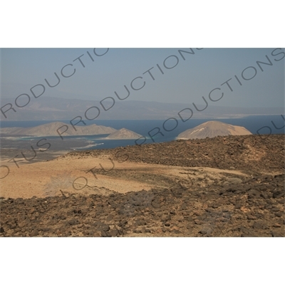 Hills and Volcanic Rock around Lake Assal in Djibouti