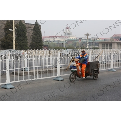 Street Cleaner South of Qianmen/Zhengyangmen Gate in Beijing