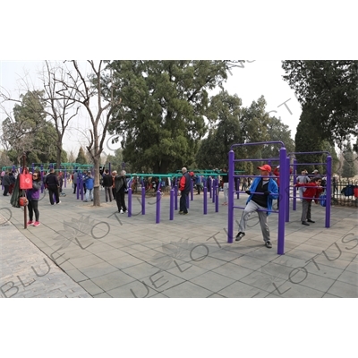 Communal Exercise Equipment near the North Gate of the Temple of Heaven (Tiantan) in Beijing